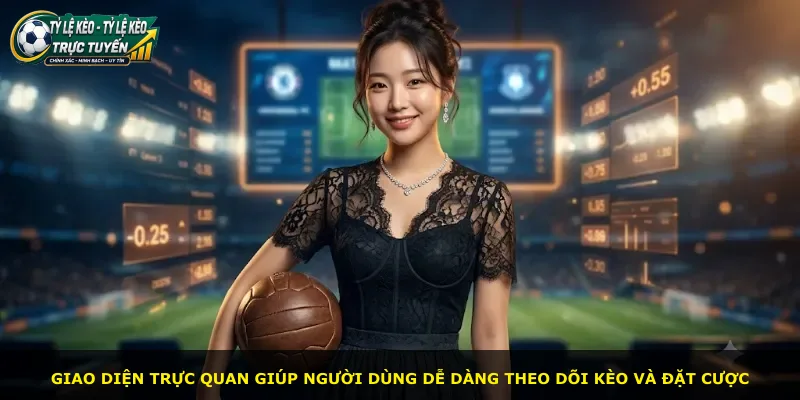 Giao diện trực quan giúp người dùng dễ dàng theo dõi kèo và đặt cược