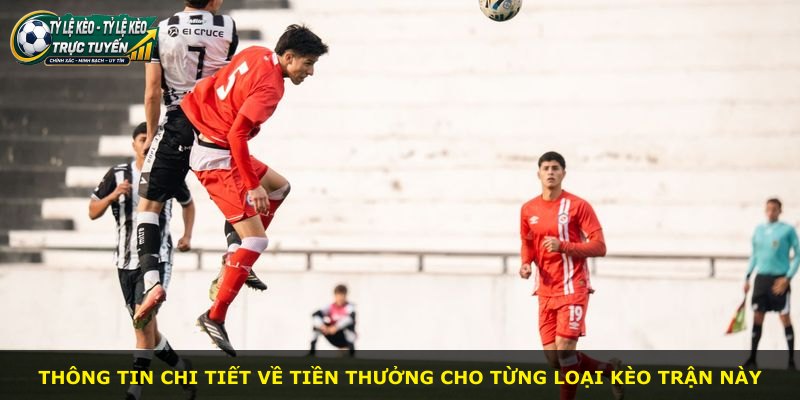 Thông tin chi tiết về tiền thưởng cho từng loại kèo trận này