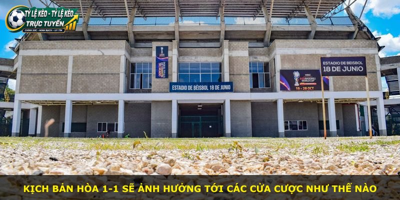 Kịch bản hòa 1-1 sẽ ảnh hưởng tới các cửa cược như thế nào